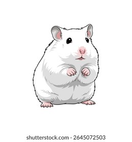 hamster vector illustration on white background