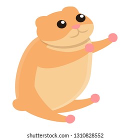 Hamster want hug icon. Cartoon of hamster want hug vector icon for web design isolated on white background