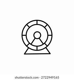 Vector de signo de icono de ejercicio de rueda de hámster
