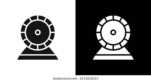 Ícone de roda de hamster Conjunto de preenchimento plano coleção