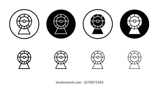 Hamster wheel icon Outline vector for web ui