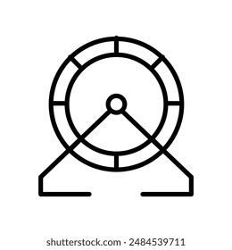 Hamster Wheel Icon for Pet Accessories, Small Animal Toys, and Exercise Equipment Illustrations