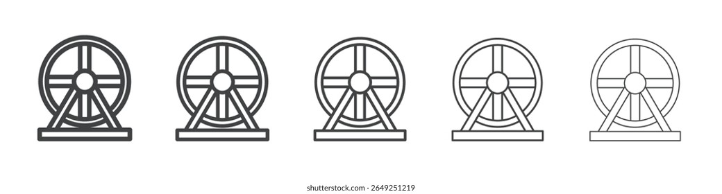 ícone de roda de hamster símbolo de coleção de ilustração simples