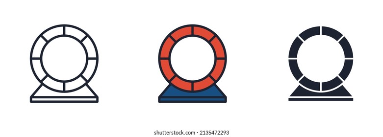 hamster wheel icon symbol template for graphic and web design collection logo vector illustration