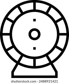 hamster wheel icon. Thin linear style design isolated on white background