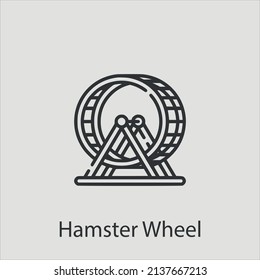 hamster wheel  icon vector icon.Editable stroke.linear style sign for use web design and mobile apps,logo.Symbol illustration.Pixel vector graphics - Vector