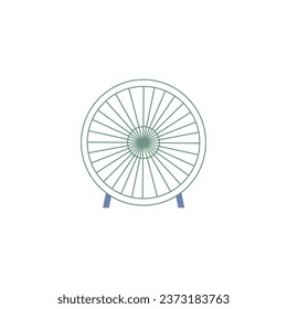 Hamster wheel for jogging flat style, vector illustration isolated on white background. Decorative design element, round toy for active little pets, playing and running