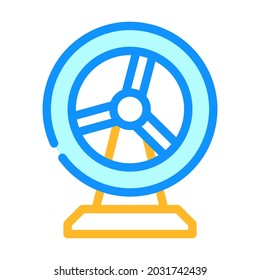 hamster wheel pet toy color icon vector. hamster wheel pet toy sign. isolated symbol illustration