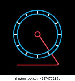 Hamster wheel vector icon on black background. Pet animal sign. Graph symbol for pet and veterinary web site and apps design, logo, app, UI