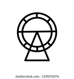 Hamster wheel vector illustration in line stroke design