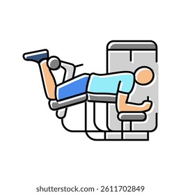 hamstring curls fitness exercise leg color icon vector. hamstring curls fitness exercise leg sign. isolated symbol illustration