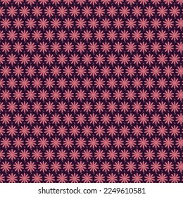 
Han Drawn Flower On The Purple Background Seamless Pattern Design