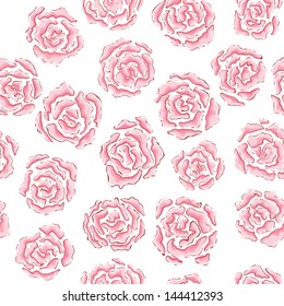 Han drawn rose pattern
