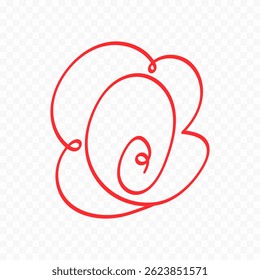 Hanamaru handwriting. Preschoole grade mark. Vector illustration
