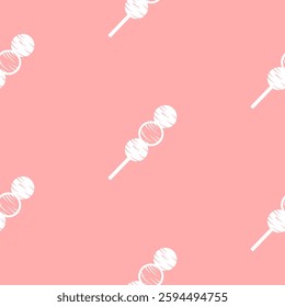 Hanami Dango pattern background. doodle dango pattern background. Dango Seamless Pattern background.