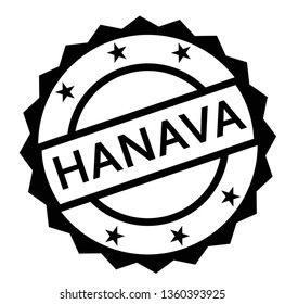 HANAVA stamp on white