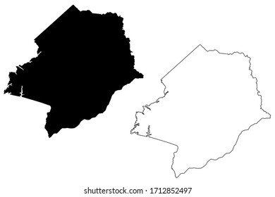 Hancock County, Georgia (U.S. county, United States of America,USA, U.S., US) map vector illustration, scribble sketch Hancock map