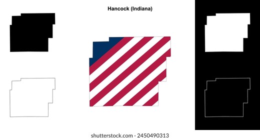 Hancock County (Indiana) Outline-Kartenset