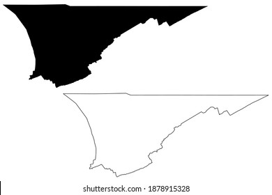 Hancock County, State of Tennessee (U.S. county, United States of America, USA, U.S., US) map vector illustration, scribble sketch Hancock map