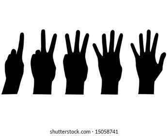 2,892 Number 1 hand silhouette Images, Stock Photos & Vectors ...