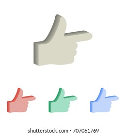 Hand - 3d isometric vector icons. Illustrations isolated for graphic and web design.