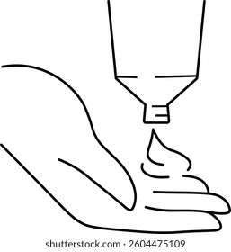Hand about to apply a cream ideal for representing hand and skin care.