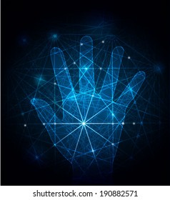 Hand .Abstract  communication  background.Vector file