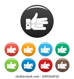 Hand abstract icon. Simple illustration of hand abstract vector icons set color isolated on white