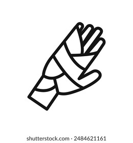 hand accident icon mark in filled style