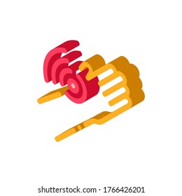 Hand Ache Icon Vector. Isometric Hand Ache sign. color isolated symbol illustration