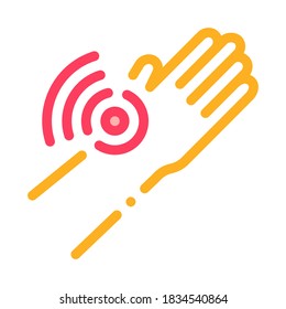 Vector De Icono De Mano Ache. Signo Ache de mano de contorno. Ilustración de símbolo de contorno aislado