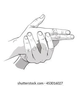hand act gunshot