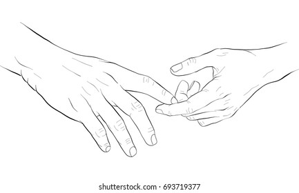 Hand Action Vector Stock Vector (royalty Free) 693719377 