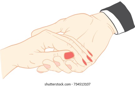 hand action vector, hand holding hand