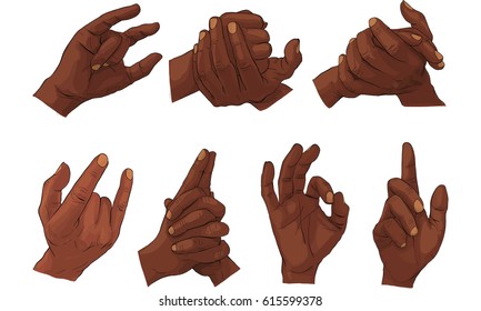 hand action,afican people