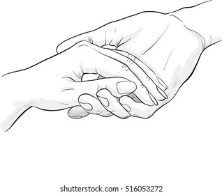 hand action,hand holding hand