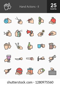 Hand Actions Filled Icons