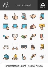 Hand Actions Filled Icons