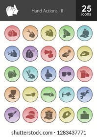 Hand Actions Filled Icons