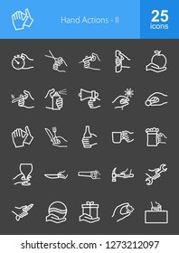 Hand Actions Line Icons