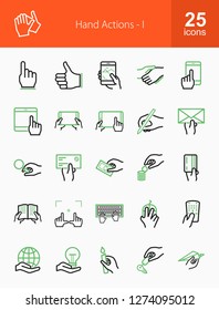 Hand Actions Line Icons