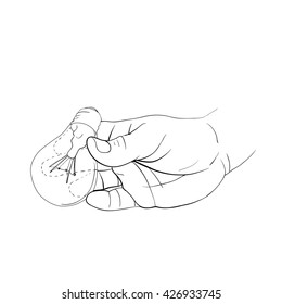 hand activity, hand hold light bulb