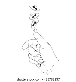 hand activity,flick coin