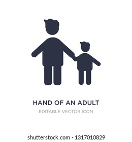 hand of an adult icon on white background. Simple element illustration from People concept. hand of an adult icon symbol design.