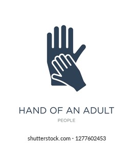 hand of an adult icon vector on white background, hand of an adult trendy filled icons from People collection, hand of an adult vector illustration