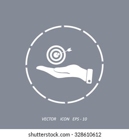 hand aiming vector icon