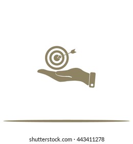 hand aiming vector icon