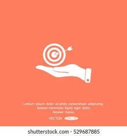 hand aiming vector icon