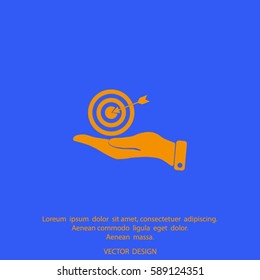 hand aiming vector icon