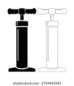 Hand air pump, tire inflator, bicycle pump, balloon pump